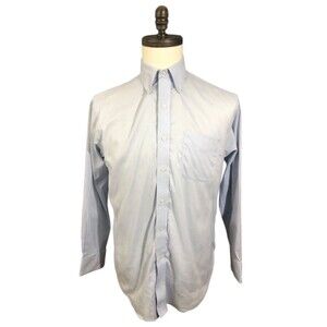 Lauren Ralph Lauren Mens Button Down Shirt Blue Medium Classic Fit